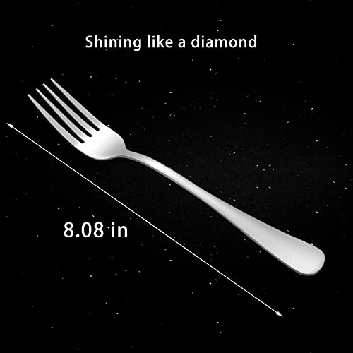 Forks,Set of 30 Top Food Grade Stainless Steel Forks Silverware Set, Flatware Bulk,8 Inches, Mirror Polished & Dishwasher Safe, New Apartment Essentials