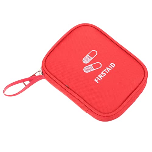 NIYANGLE Kit de Primeros Auxilios portátiles Emergencia médico cámping Senderismo Bolsa de Primeros Auxilios vacía Kit de Medicina de Viaje Bolsa Medica botiquín portátil Tela Oxford Rojo