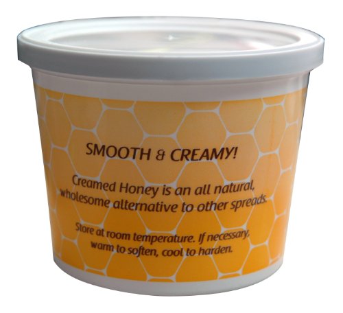 Mann Lake CN565 24-Pack Creamed Honey Tub with Lid, 1-Pound