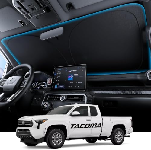 Image of Wigoo for Toyota Tacoma Windshield Sunshade, Custom Fit, Keeps Cool