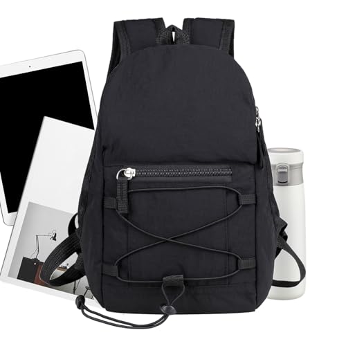 Mochila para exteriores, ligera con cordón para uso diario y al aire libre, fácil almacenamiento y portabilidad, adecuada para hombres, mujeres y niños, para la escuela, oficina, camping, actividades