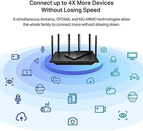 TP-Link Archer AX73 AX5400 Dwupasmowy Gigabitowy Router WiFi 6, HomeShield, do 5400 Mb/s, Czarny