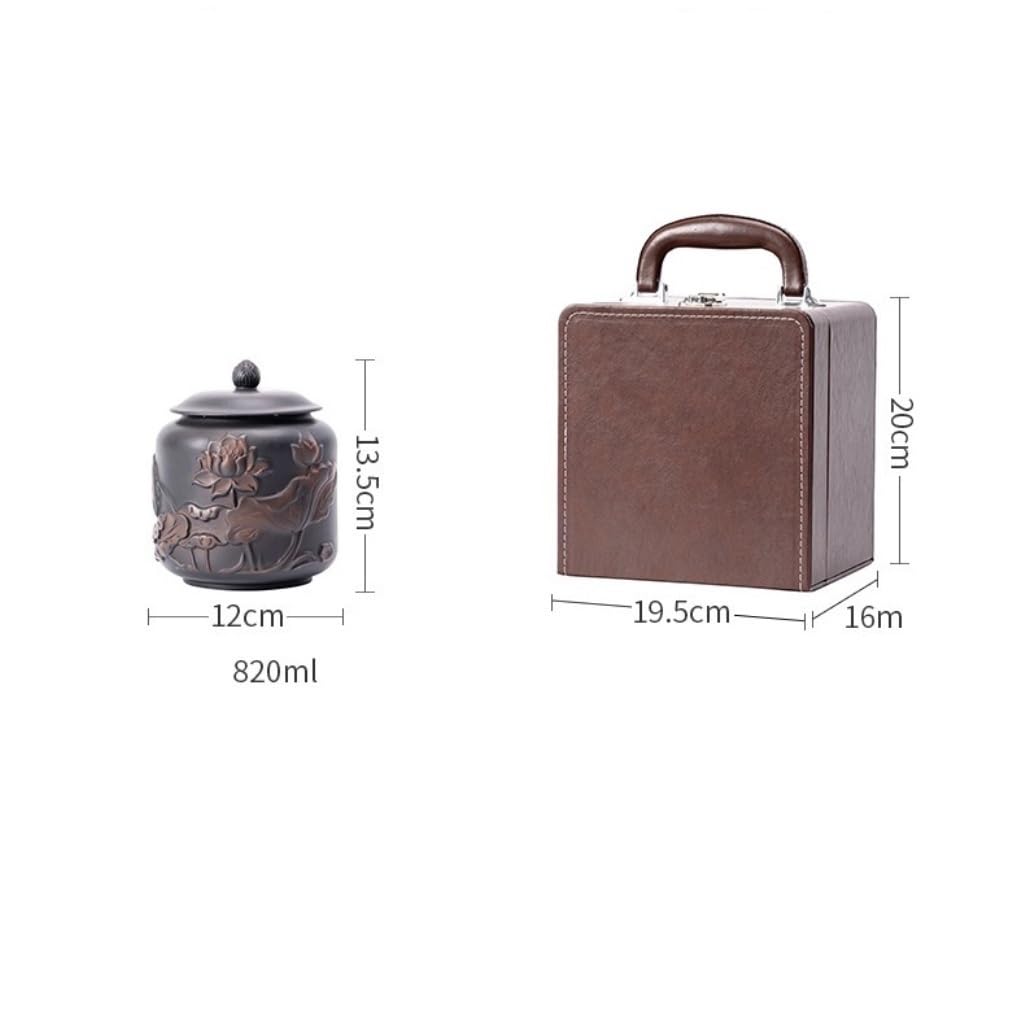 Organizer do torebki na herbatę pojemnik do przechowywania herbaty tłoczona fioletowa ceramika retro puszka na herbatę z pudełkiem upominkowym kuchnia zamknięta puszka luźna herbata pojemnik do