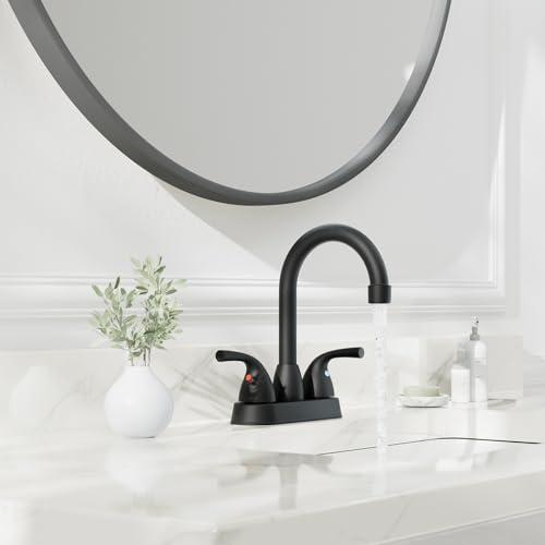 Phiestina BF02011-B11-MB Matte Black 4 Inch Centerset Bathroom Faucet thumb #8
