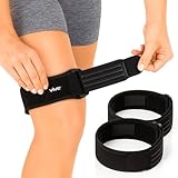 Vive IT Band Strap - (2 Pack) Iliotibial Band Compression Wrap - Outside of Knee Pain, Hip, Thigh & ITB Syndrome Support - Neoprene Brace for Running and Exercise - Athletic Stabilizer for Men, Women
