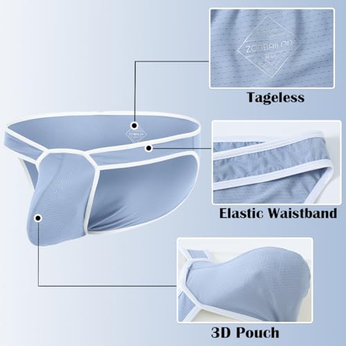 JINSHI Men's sexy Low Rise Briefs Bulge Enhancing Underwear Soft Breathable Underpants2