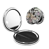 コンパクトミラー バンクシー 化粧鏡 携帯ミラー 手鏡 メイクアップミラー 折りたたみ式 両面拡大鏡 旅行 携帯便利