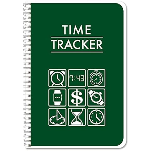 BookFactory Time Tracker Notebook/Work Hours Log Book/Business Time Tracking/Billable Hours and Materials LogBook Time Management - 100 Pages, 6" x 9", Wire-O (BUS-100-69CW-PP-(Time-Tracker)-BX) Cover
