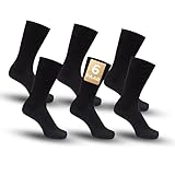 WEISSMANTEL 6 Paar Socken Schwarz Herren - Baumwollsocken - Atmungsaktiv & Weich - Schwarze Socken Herren Baumwolle - Herrensocken (DE/NL/SE/PL, Numerisch, 43, 46, Regular, Regular, 6, Schwarz)