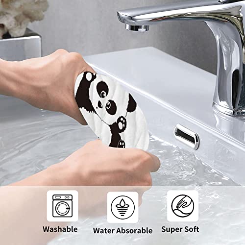 Topcarpenter Decorative Hand Towels For Bathroom, Hello Spring Panda Kitchen Hand Towel Set Of 2, 15 * 30 Inch Soft Fingertip Towel Decortive Hand Towels For Bathroom Kitchen #TOP3