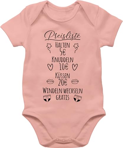 Body Junge Mädchen - Sprüche - Preisliste Baby - schwarz - 1/3 Monate -...