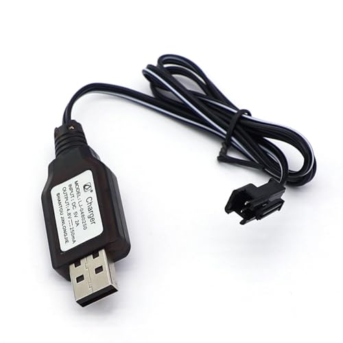 Image of AA 2400mAh 4.8V Rechargeable Ni-MH Battery Pack Replacement for RC Car Electric Toy Truck Construction Dumper Remote Control Toy Power Tool with USB Charging Cable (SM-2P Connector