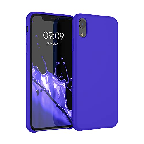 kwmobile Carcasa Compatible con Apple iPhone XR Funda - Case TPU y Silicona antigolpes - Apto Carga inalámbrica - Azul báltico