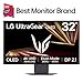 LG 32GX870A-B 32-inch Ultragear 4K UHD (3840 x 2160) OLED Gaming Monitor, Dual-Mode, 240Hz, 0.03ms, NVIDIA, AMD FreeSync Premium Pro, VESA DisplayHDR True Black 400, USB Type-C, DP2.1, Black