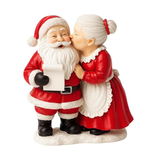 Generisch Weihnachtsmann und Frau Claus Figuren Harzfiguren Set, Harz,...