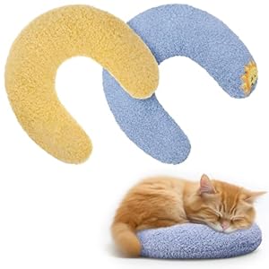 Apricitie 2 Stück U-förmiges Haustierkissen