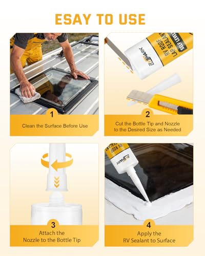 RVSHARK RV Roof Sealant 4 Pack