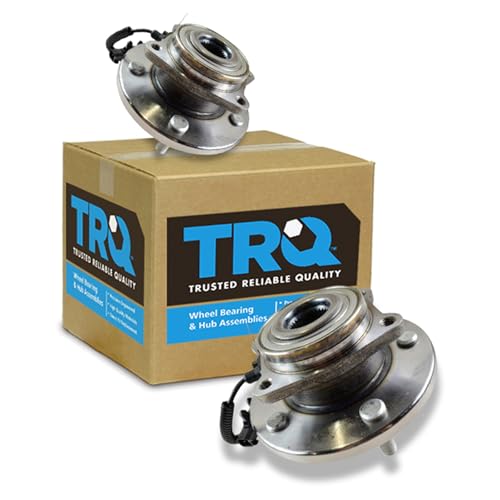 Image of TRQ Front Driver and Passenger Side Wheel Bearing and Hub Assembly Set 2 Piece Compatible with 08-16 Chrysler Town and Country 08-20 Dodge Grand Caravan 12-15 Ram Cargo Van 09-14 Volkswagen Routan