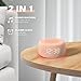 Buffbee Sound Machine & Alarm Clock 2-in-1, 0-100% Clock Face Brightness, Bottom Colored Light, Sleep Timer, Precise 30-Level Volume White Noise Machine, Digital Alarm Clocks for Bedrooms - Peach