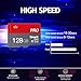 128GB Micro Memory Card Class 10 Memory Cards High Speed Mini TF Card with Adapter for Smartphones/Tablet/Drone/Game Console(2-Pack)