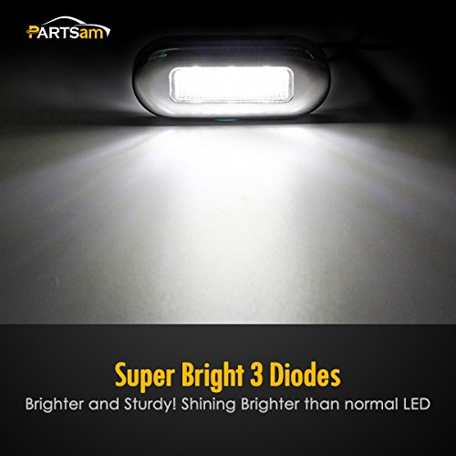 Marine Bateau LED Oblong Light Pack de 4 Lampes Transparentes Éclairage Blanc