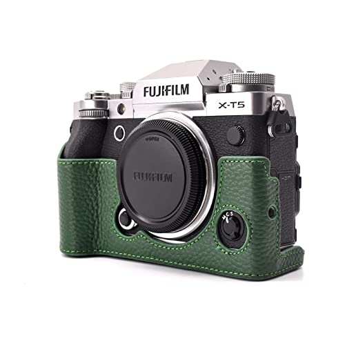 Rieibi Fuji XT5 Case, Quality Genuine Leather Half Case for Fujifilm X-T5 Digital Camera - Image 2