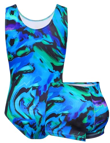 Image of TENVDA Girl's One Piece Swimsuit Sparkle Sleeveless One-Piece Bathing Suits Swimwear for Kids 2-12 Years Old