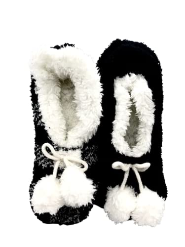 Plushfill Women's Slipper Socks (Black)