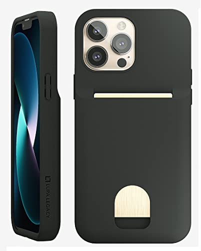 LUPA Legacy iPhone 13 PRO MAX Case Wallet - Case with Card Holder - [Protective + Durable] for Women and Men - iPhone 13 PRO MAX Flip Cell Phone case - Folio Credit Cover - Black