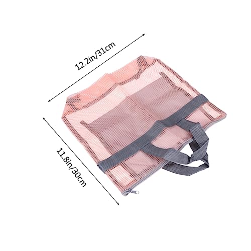 Didiseaon Large Capacity Portable Mesh Tote Bag for Travel and Washing Storage Zippered Pocket for Women Essentials for Beach Pool and Picnic2