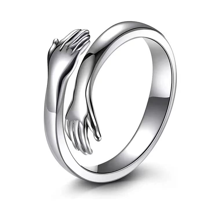 Vembley Loveable Silver Adjustable Friendship Promise Hug Ring For Girls And Women (B0BHJ3BLM5) Amazon Price History, Amazon Price Tracker