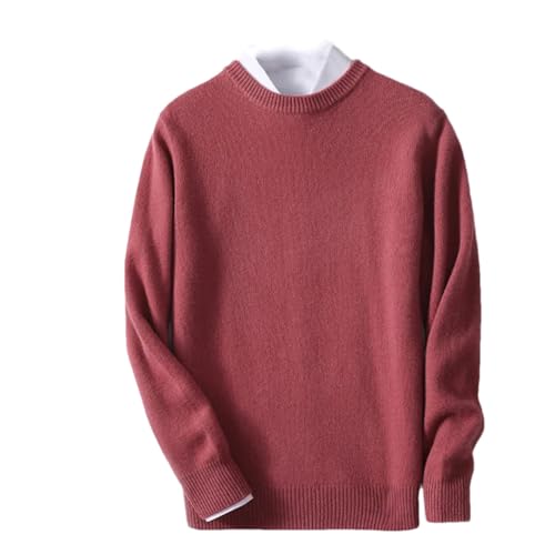 Men's Round Neck Thickened Warm Wool Sweater Large Size Loose Casual Knitted Pullover