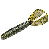 Strike King Rage Menace Grub Fishing Lure, Soft Plastic Double Tail Grub, Crazy Tail Action, 3 1/2-Inches