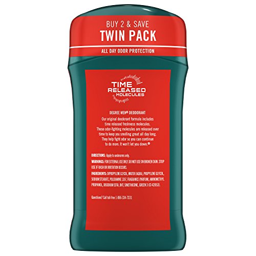 Degree Men Deodorant, Extra Fresh, Intense Sport, 3 oz, Twin Pack