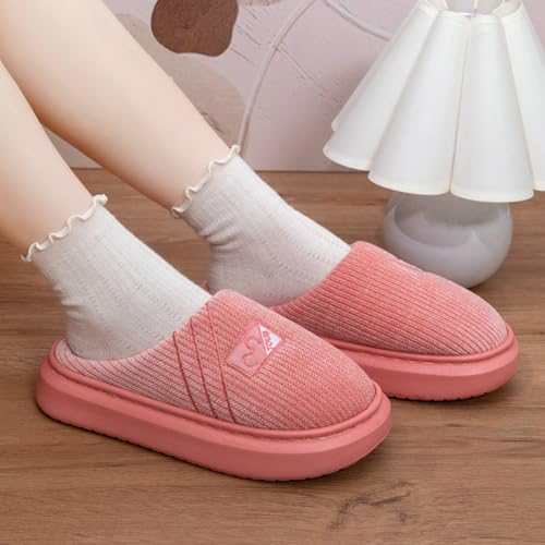 Caistre Unisex Slipper Plush Warm Winter Shoes Indoor Outdoor Shoes Comfy Fleece Lined Memory Foam Slipper with Anti-Slip Sole3