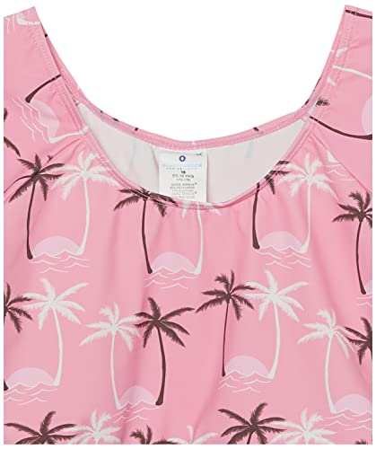 Image of Snapper Rock Girls' Palm Paradise Sustainable Crop Ss Rashguard Top Set (Little Kids /Big Kids)