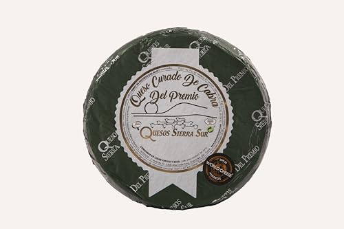 QUESOS SIERRA SUR - Queso curado de cabra 'Del Premio' formato pieza 1,850 Kg envasado al vacío - Queso cabra curado durante mas de 5 meses en Aceite de Oliva Virgen extra (Grande)