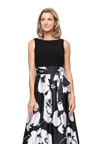 Image of S.L. Fashions Women's Sleeveless Long Satin Mother of The Bride Dress with Pockets, Formal Party Gown