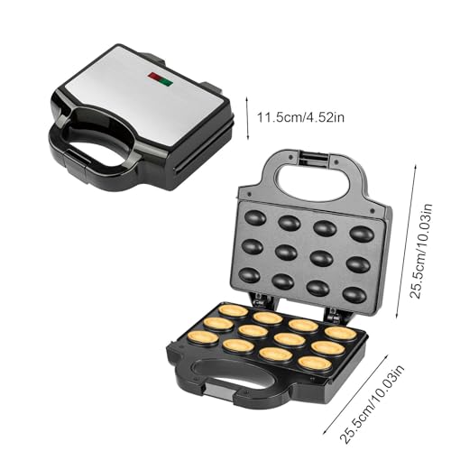 Walnut Waffle Machine, Nut Cookie Mold Manufacturer | Electric Nut Cookie Baking Machine | Double Sided Heated Baking Tool for Breakfast, Restorati - Image 2