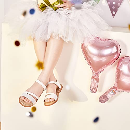 Image of Felix & Flora Toddler Girl Sandals - Little Girl Easter Dress Shoes Lightweight Open Toe Beach Holiday Flats