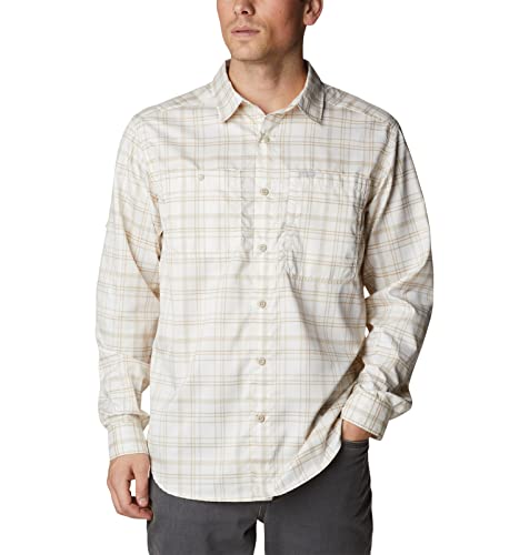 Image of Columbia Men Omni-Shade Silver Ridge Utility Lite Plaid Hiking and Trekking Long Sleeve Shirt