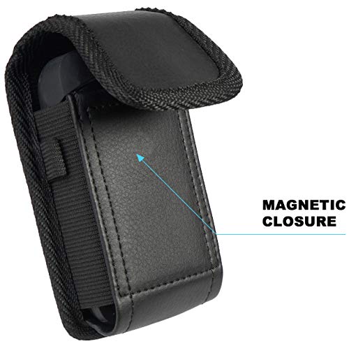 Nakedcellphone POUCH-VERT-THICK-A Case For Kyocera Flip Phone, Nakedcellphone Black Vegan Leather Vertical Pouch [With Belt Loop thumb #7