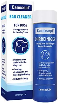 Canosept Dog Ear Cleaner 125ml – Antiseptic Spray for Dogs – Ear Care Solution and Dog Ear Cleaner and Dissolves Dirt in Dog Ear