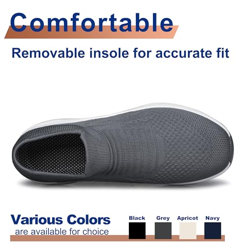 Image of Mens Walking Shoes Slip on Lightweight Running Shoes Workout Athletic Tennis Shoes Gym Sneakers