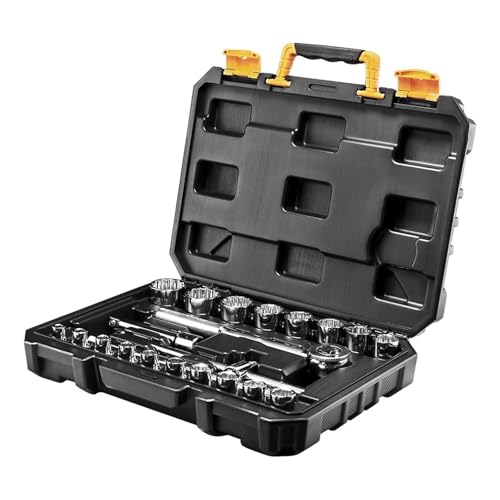 YGLEEULI 22 Pcs Professional Car Repair Tool Set Auto Ratchet Spanner Screwdriver Socket Mechanics Hand Tools Kit