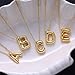 Bubble Gold Plated Letter Necklace for Women, 14k Gold Plated Balloon Initial Letter Pendant Necklace Dainty Charm Initial Necklaces for Women Trendy Chunky Custom Name Necklace Jewelry for Womens