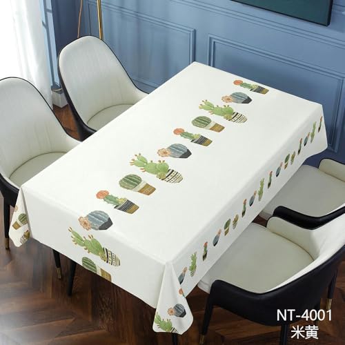 Nappe en PVC rectangulaire fleuries marguerite bleue grande table maison - 3