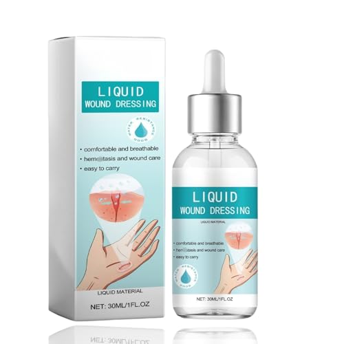 Liquid Wound Dressing,Waterproof and Breathable Quick-Dry Gel for Wound,Wound Glue Liquid Skin Glue for Wounds Human,Transparent Spray Wound Dressing,Wound Dressings Adhesive,Skin Glue,Wound Glue