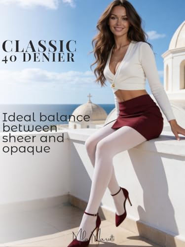 Image of Mila Marutti Women's Tights Semi Opaque Stockings for Women | Semi Sheer Pantyhose Nylons | Made in EU