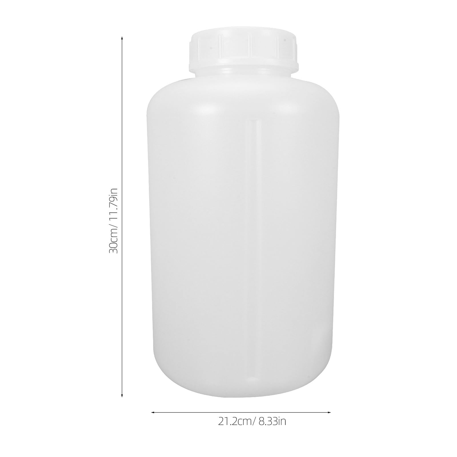 Lurrose Botella de reactivo extragrande de boca ancha de 10 L: Botella de plástico HDPE para laboratorio, tapa a prueba de fugas, recipiente para líquidos en química, almacenamiento de muestras de